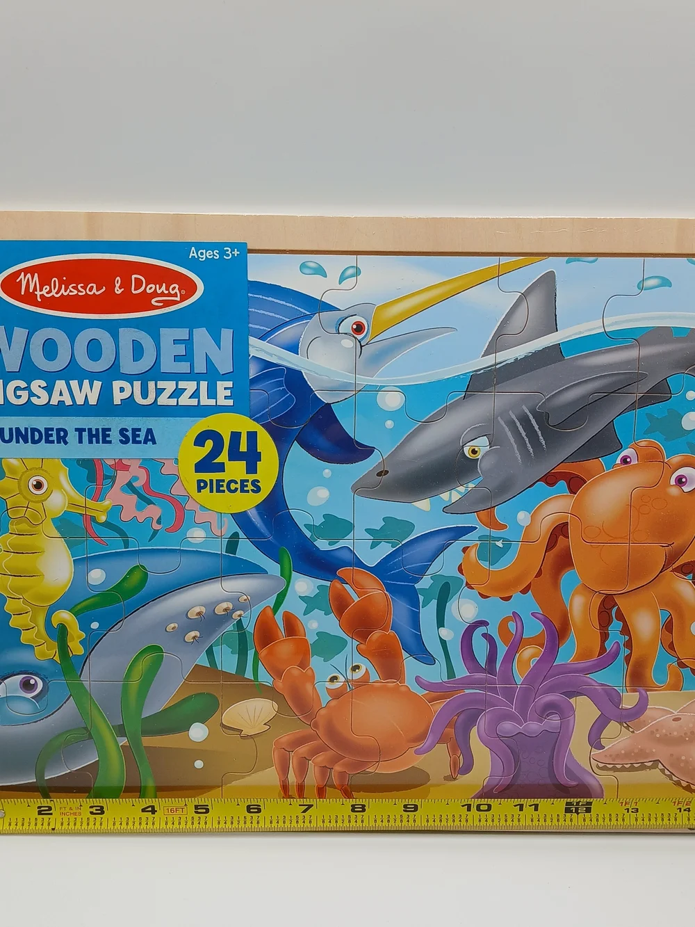 Melissa & Doug Under The Sea Wooden Jigsaw Puzzle 24 Pcs Ages 3+ 15.5